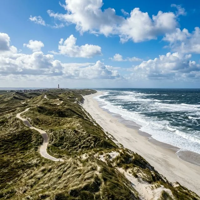 ジルト島(Sylt)のワイルドなFKK海岸線 - 北海に面した美しい砂丘