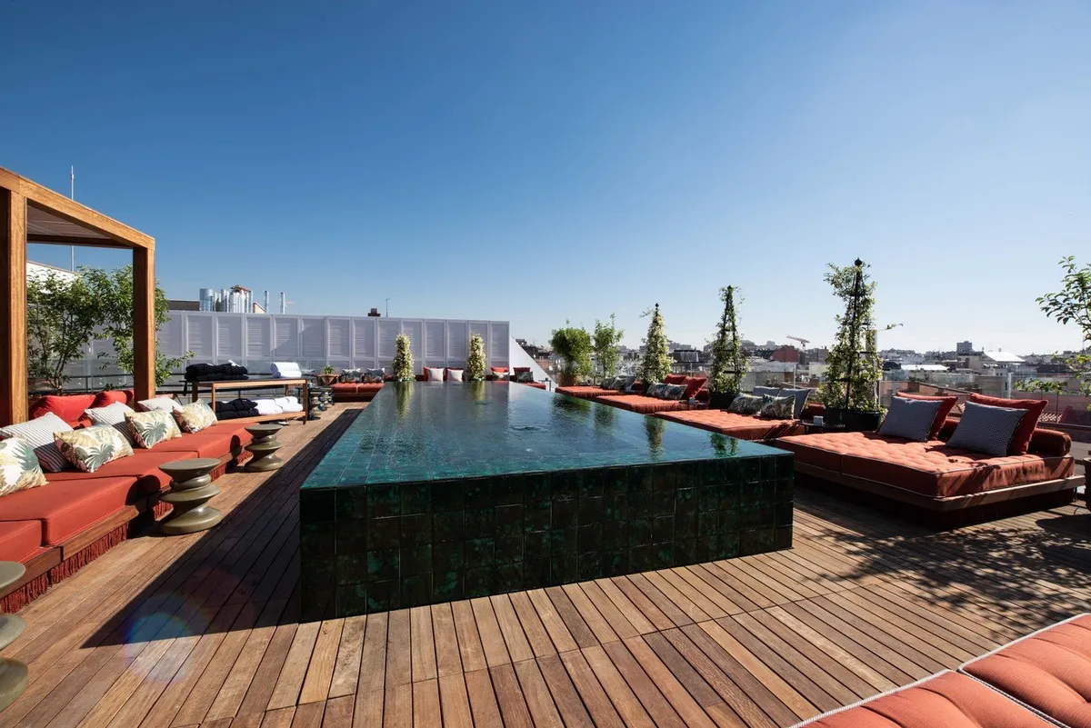 Axel Hotel Madrid - stunning rooftop Sky Bar and pool with city views