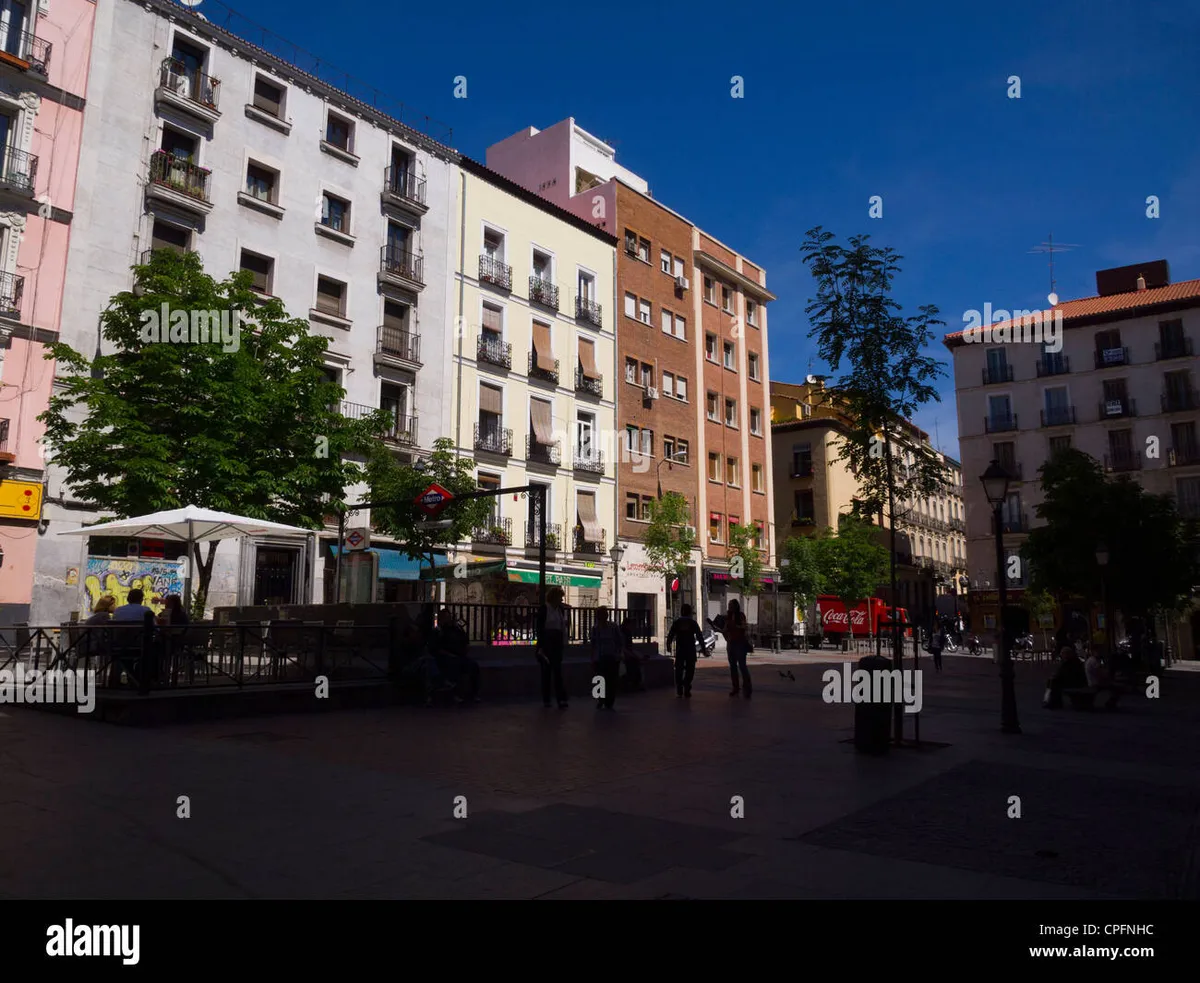 Vibrant Plaza de Chueca Madrid - the legendary heart of the city's gay village