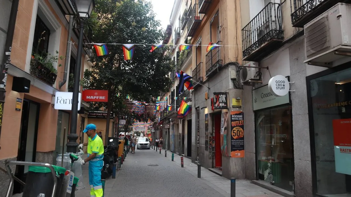 Madrid Orgullo - millions of people gathering in Chueca for the world's largest Pride